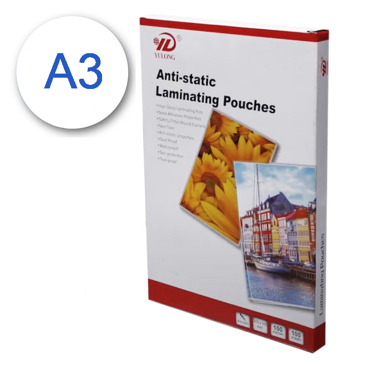 Плівка для ламінування A3 (303х426) 100мкм, YULONG Anti-static (000012712)